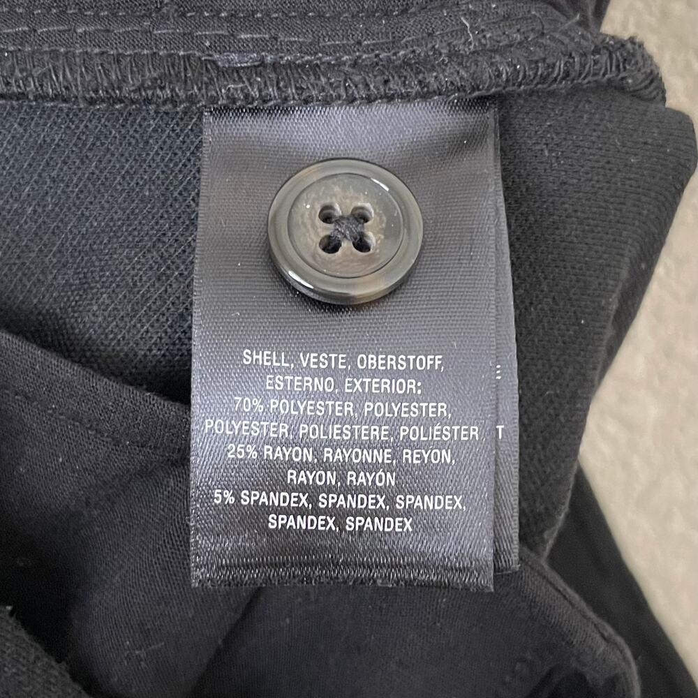 Anthropologie Pants Womens Size 6 Black Essential Trouser Flared Twill Preppy - Picture 10 of 11